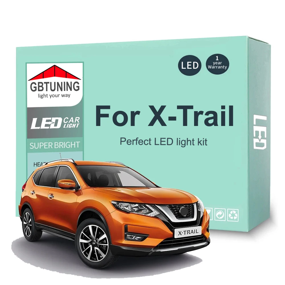 LED Interior Light Bulb Kit For Nissan X Trail X-Trail Xtrail T30 T31 T32 2001-2016 2017 2018 2019 2020 Car LED Canbus No Error