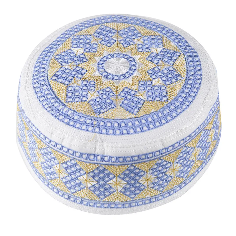 Lychee мусульманские шляпы для молитв Индия тюрбан Kufi Мужская мусульманская Кепка