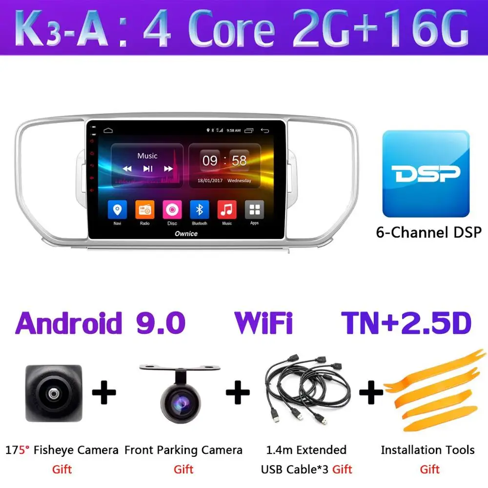 K3-A 360 ° панорамный 4 аппарат не привязан к оператору сотовой связи 4G+ 64G Android 9,0 Автомобильный мультимедийный радио для Kia KX5 Sportage 4 gps навигации DSP CarPlay - Цвет: K3-A
