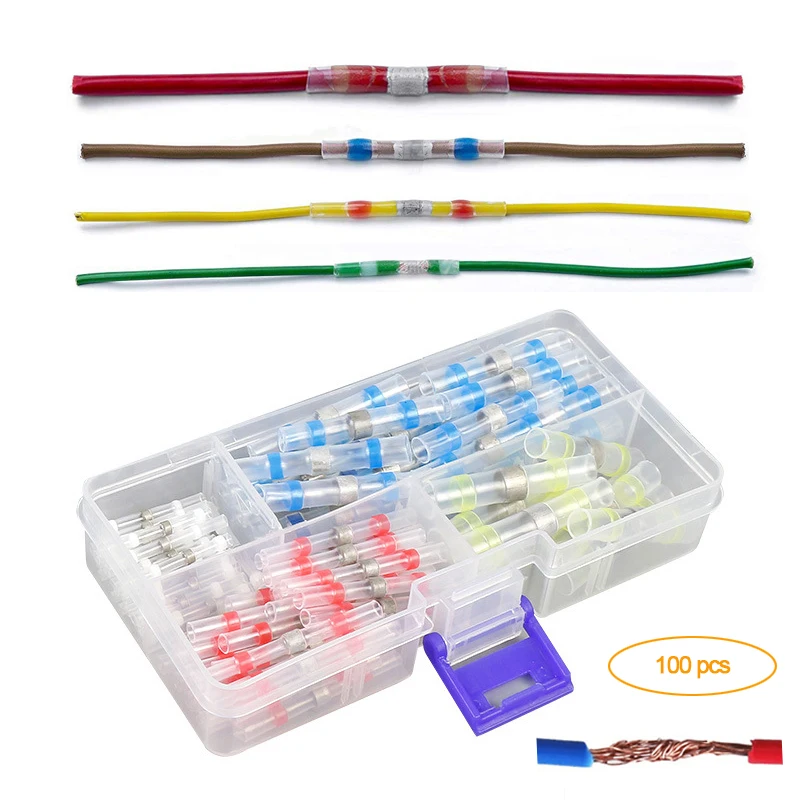 100 шт. паяльная трубка термоусадочная Soder терминал электрические провода