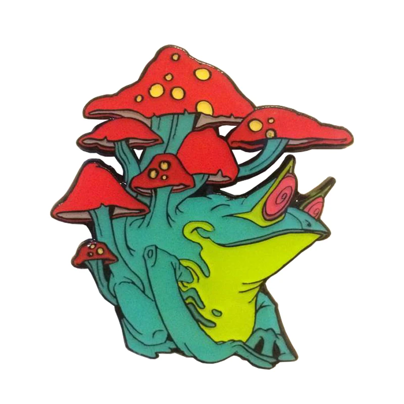 Значок с грибной лягушкой|Броши| |