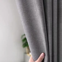 thicken grey imitation linen polyester shower curtain waterproof bath curtains for bathroom with hooks japanese fabric