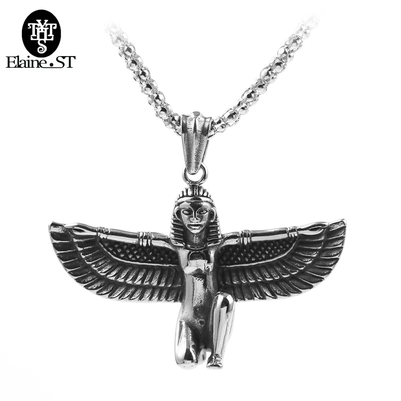 Античное ожерелье Bastet Древняя египетская статуя Египетский Сфинкс кулон идол с