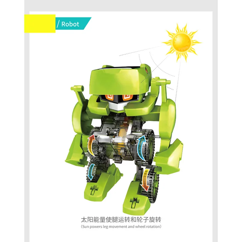 4 в 1 робот трансформер на солнечной батарее|Наборы для сборки моделей| |