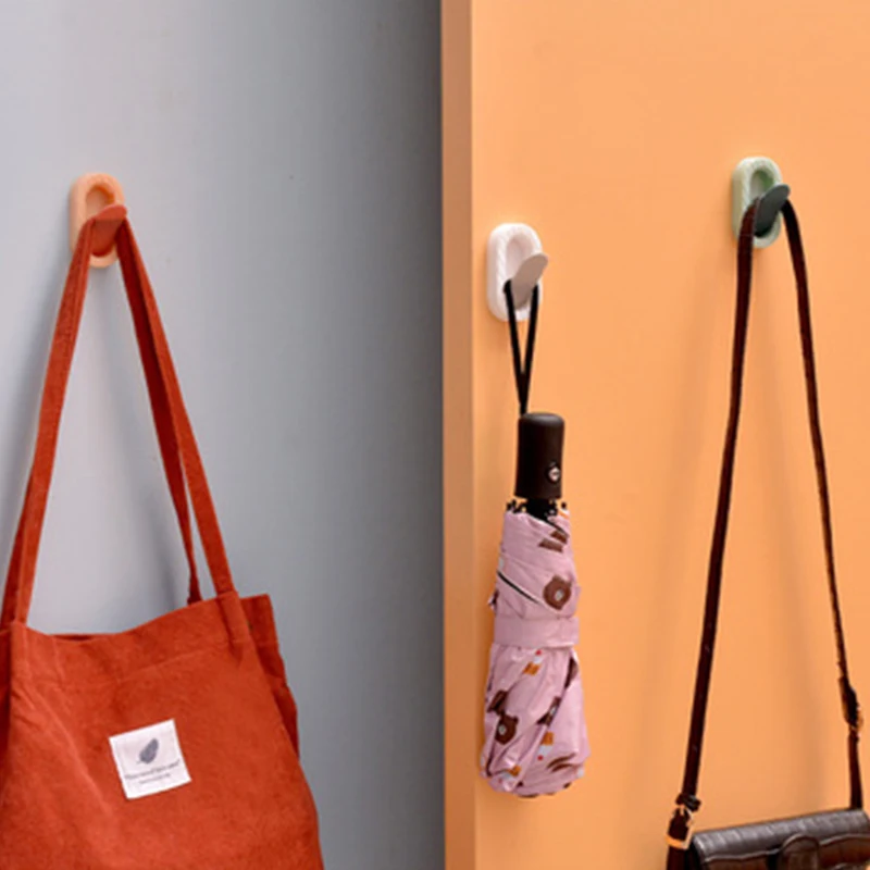 

Creative Cute Wall Hook Free Punching Seamless Hooks Load-bearing Powerful Self Adhesive Wall Hanger Kitchen Bathroom Organizer