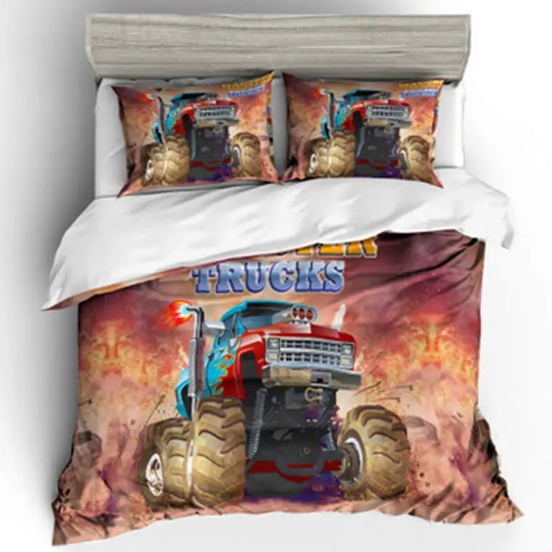 3 шт. 3D Monster Trucks DS постельных принадлежностей 140x210 см/180x210c/172x218 см/135x200 см/200x229 см
