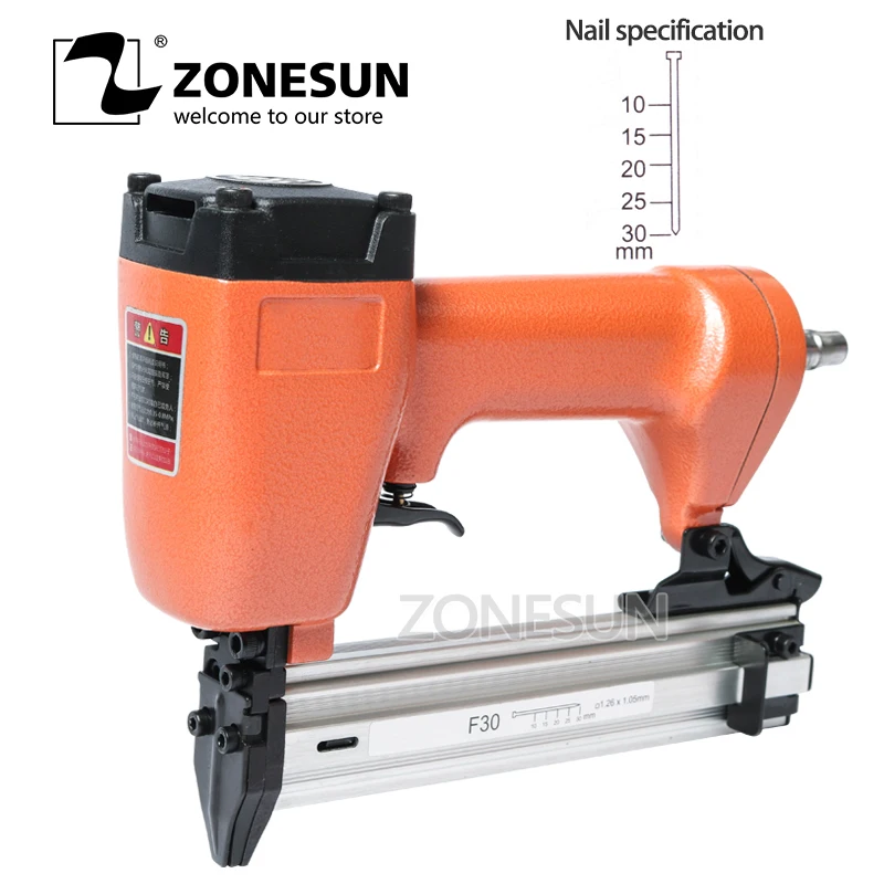 ZONESUN F30 плотник пневматический пистолет для ногтей деревообрабатывающий
