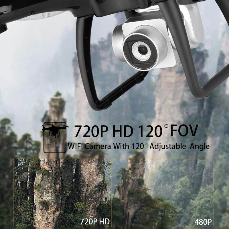 Квадрокоптер JJRC H68G с GPS 1080P HD Wi Fi FPV Радиоуправляемый вертолет профессиональный