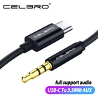Аудиокабель с разъемом Usb Type-C на 3,5 мм, автомобильный аудиокабель Aux, адаптер, гарнитура, динамик, шнур для Samsung Galaxy Note 10 Plus s20