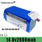 Vakaumus 14,4 В14,8 Вольт2600 мАч перезаряжаемая батарея Comma, подходит для Ilife A4 A4 A6 Запчасти для робота-пылесоса аксессуары