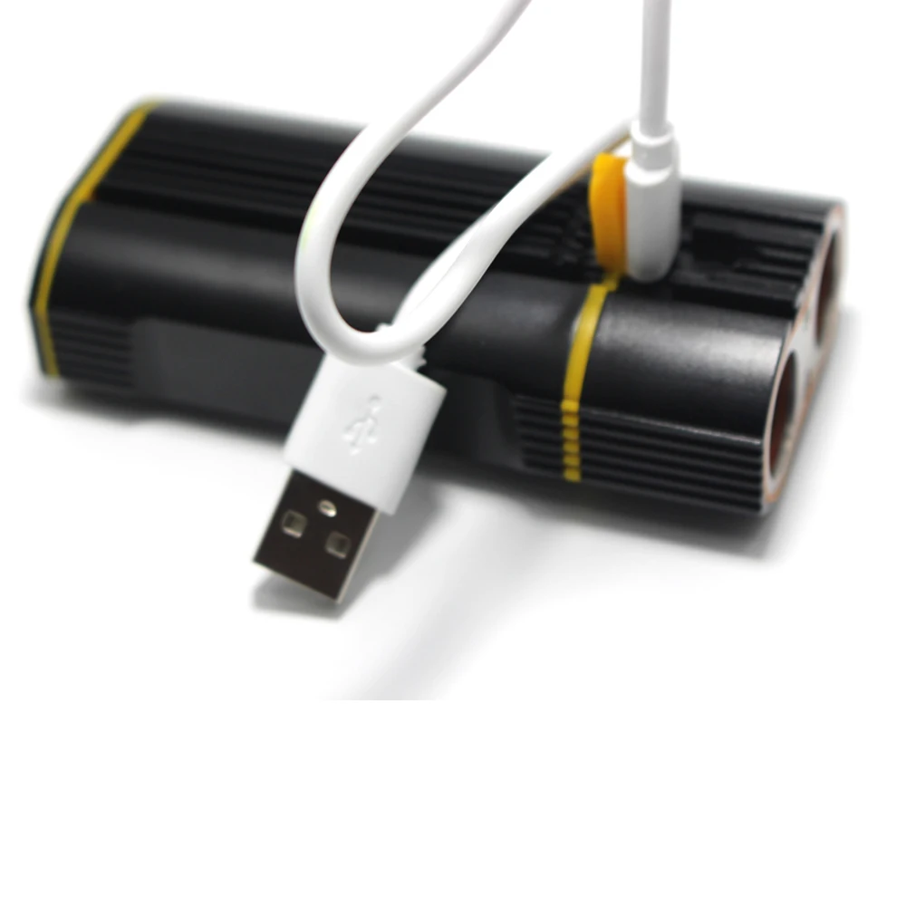 6000лм USB велосипедный светильник 2x XML-T6 Многофункциональный водонепроницаемый usb зарядка Рабочая лампа светодиодный светильник для кемпинга