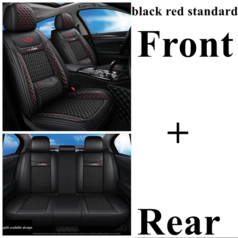 black red standard Авто сиденья набор для Mercedes Benz C200 C180 C200 C200K C220 C250 C280 C300 C350 C450 G350d G500 A160 B180 B200 B260 t211 - Название цвета: black red standard
