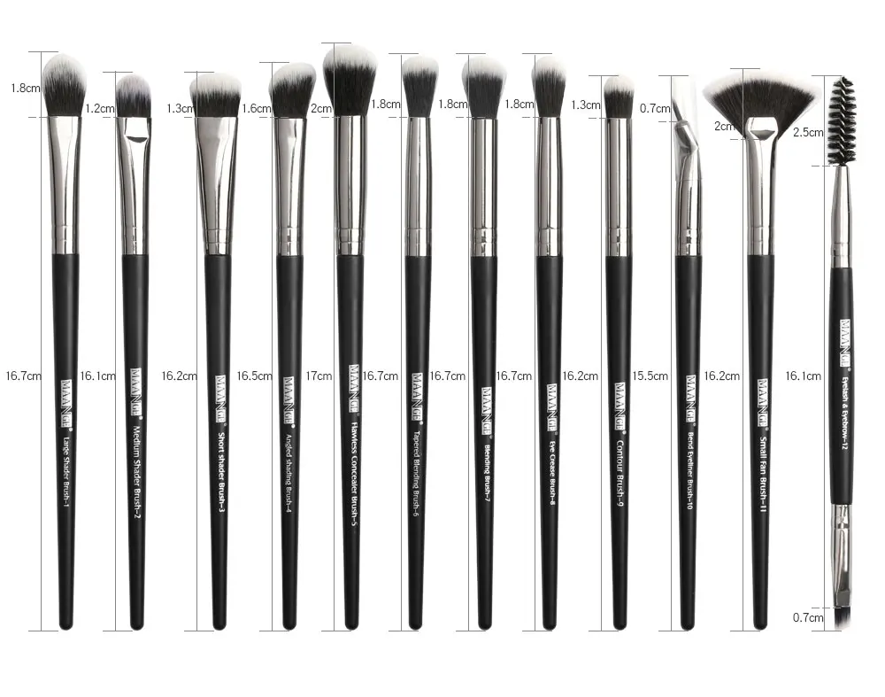 

Makeup Brushes New 12pcs Eye Makeup Brushes Set With Cosmestic Bag Eyeshadow Blending Make Up Brush For Makeup Beauty Tools Kit