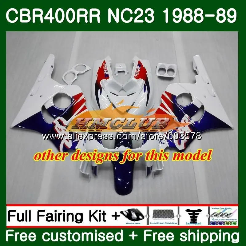 Обтекатели CBR400 RR для HONDA NC23 CBR400RR 1988 1989 1990 1991 1992 1993 96CL.64 CBR 400 400RR 88 89 90 91 92 93 черные