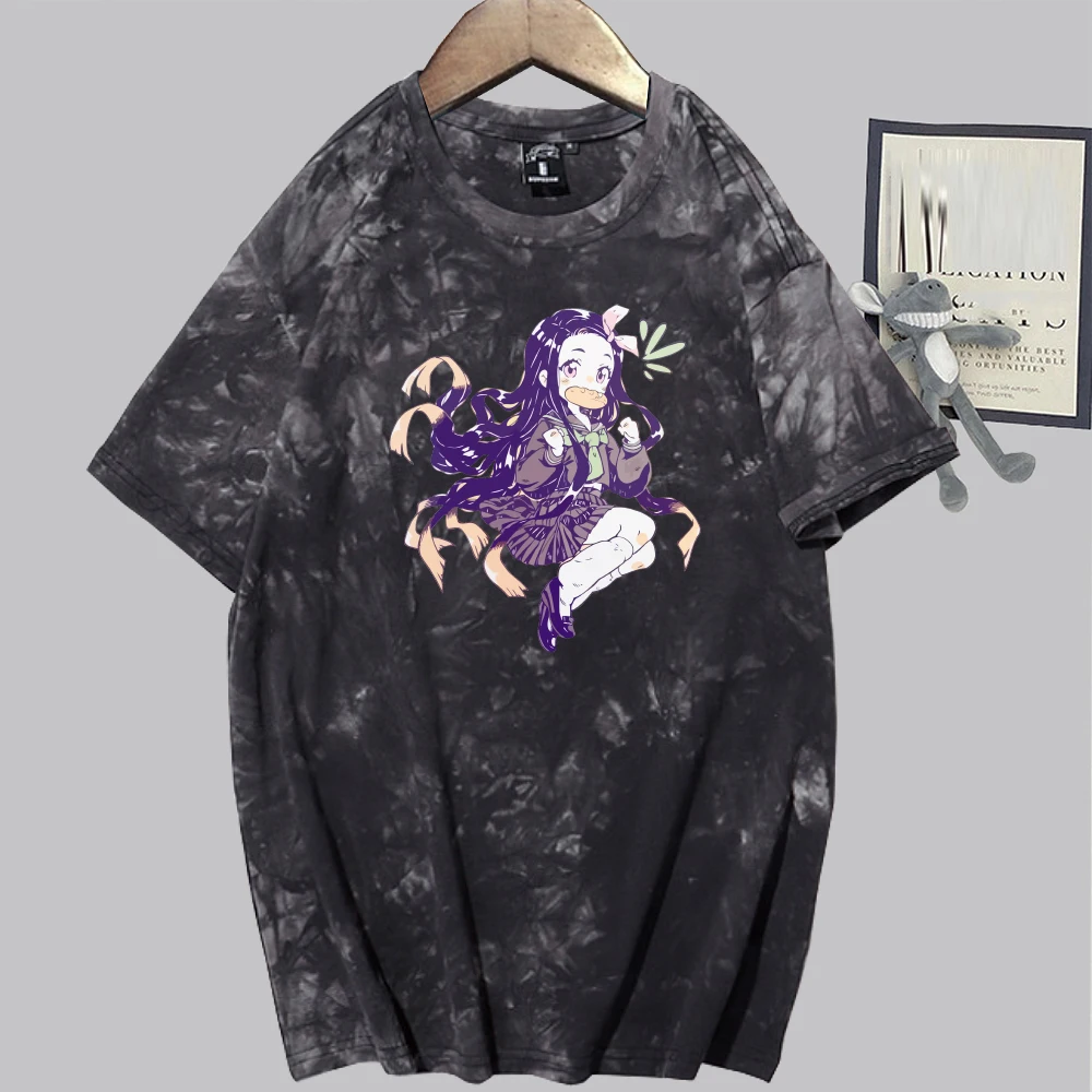 

Футболка аниме с коротким рукавом и принтом, рассекающий демонов, Nezuko