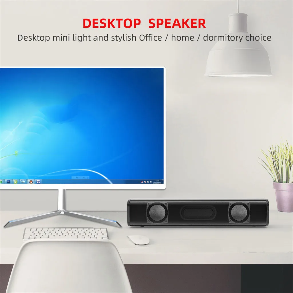 H25 USB Wired Powerful Computer Speaker Bar Stereo Subwoofer Bass speaker Surround Sound Box for PC Laptop phone Tablet MP3 MP4