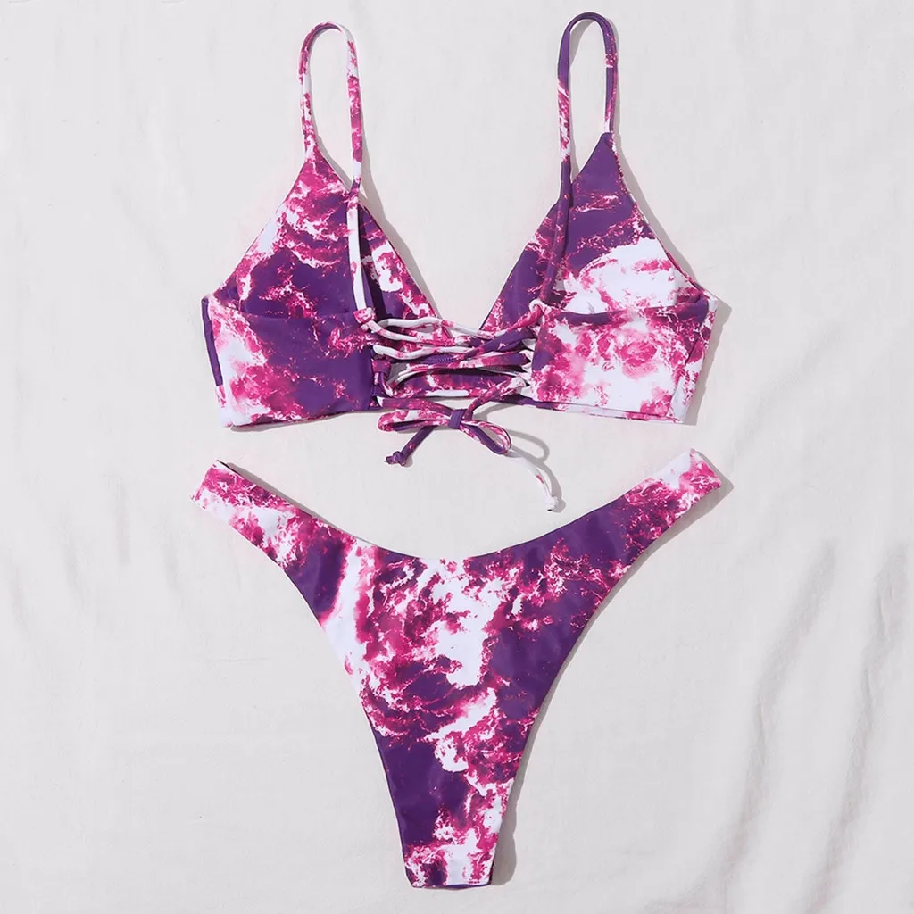 Купальник женский с чашками пуш-ап пикантный купальный костюм бразильский