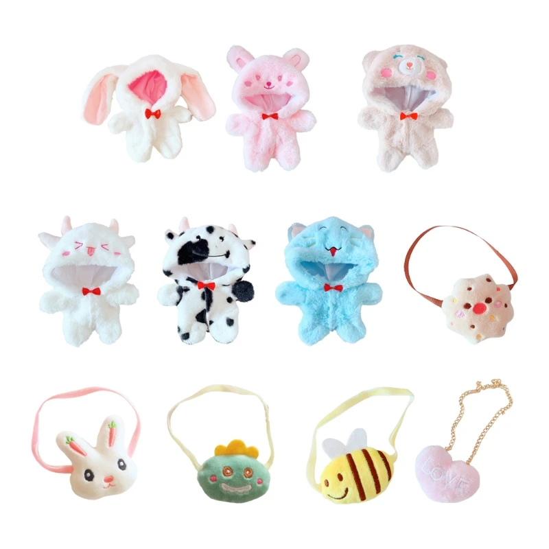 

8 дюймов, плюшевые куклы, комбинезон/сумка через плечо, куклы ручной работы