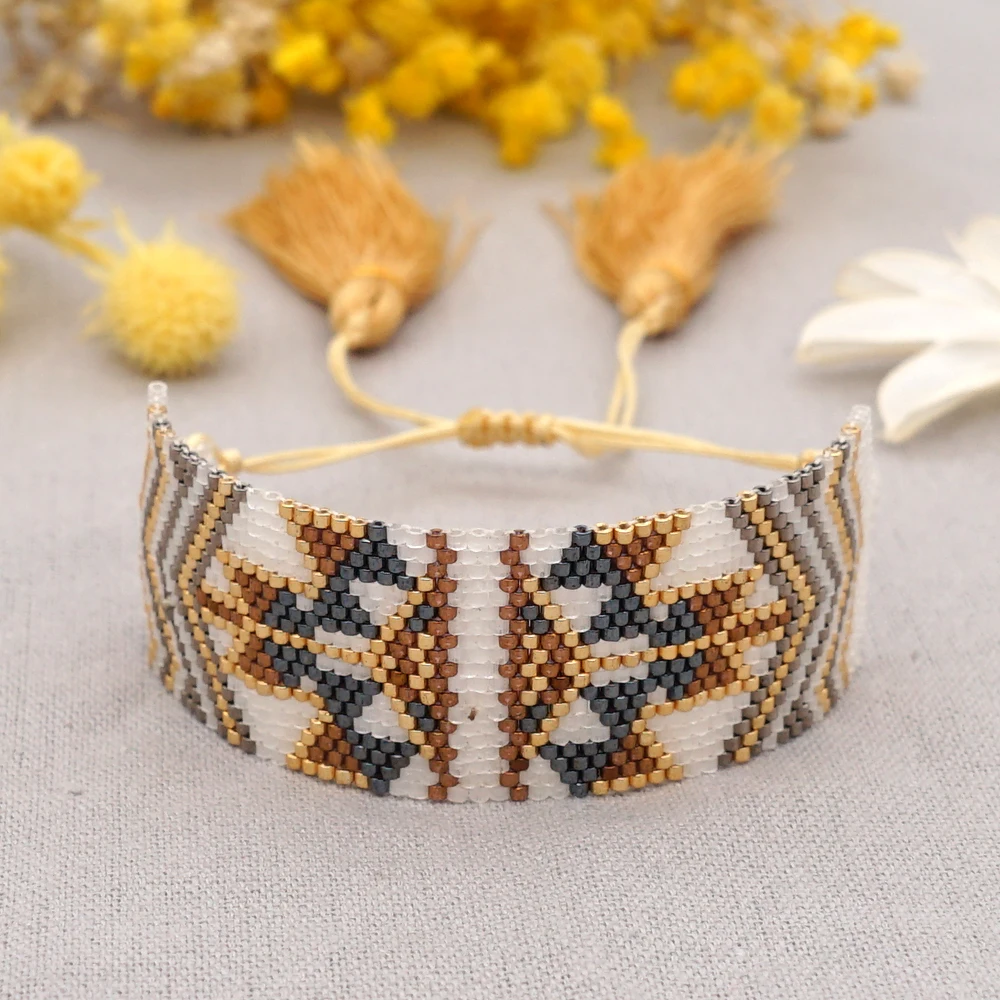 

Go2boho мексиканский браслет ручной работы из бисера тканые Роскошные браслеты Миюки кисточка Pulsera Femme 2021 ювелирные изделия подарок для друзей