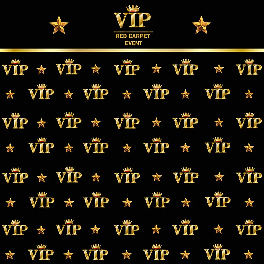 

Royal Crown Black Hollywood Vip Banner Backdrop Birthday Adults Children Party Wedding Custom Luxury Background Photo Studio