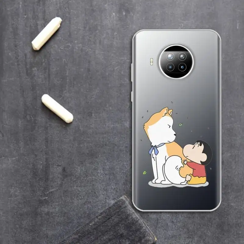 

Japan anime Crayon Shin-chan Phone Case Transparent for Xiaomi Redmi note 10 t 8 9 pro lite 11
