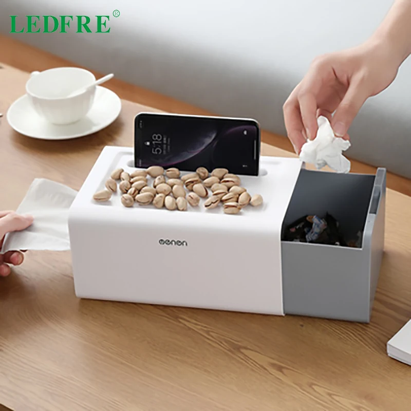

LEDFRE Home drawer living room dining coffee table net red desktop Desktop Tissue Box Garbage Storage LF71056