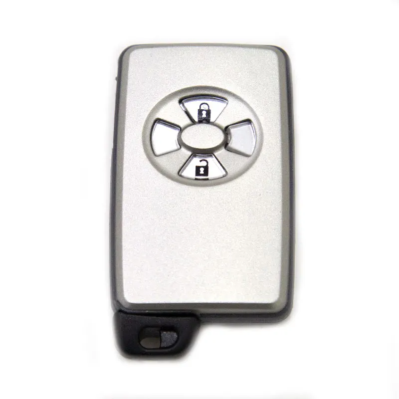 Серебряный чехол для автомобильного ключа с 2 кнопками Toyota Camry Reiz RAV4 Highlander