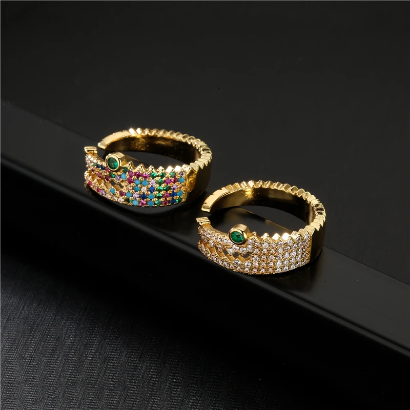 Кольцо женское медное вечерние с крокодиловым крокодилом регулируемое 2021 |