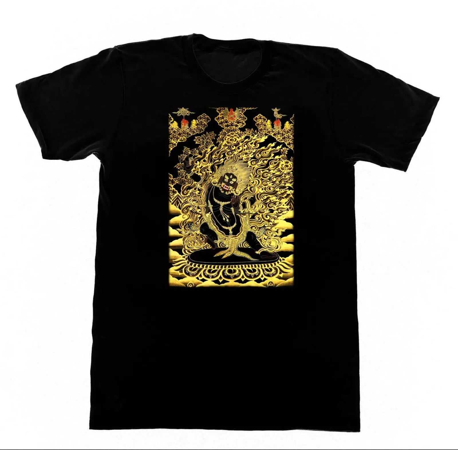 

VAJRAPANI DHARMAPALA T-Shirt Buddha Yogaer Buddhist Kung Fu Sacred Men Short Sleeves T Shirt Top Tee