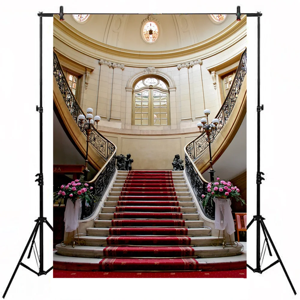 Роскошный Европейский дворец красный фон ковер для свадьбы фотосъемки с
