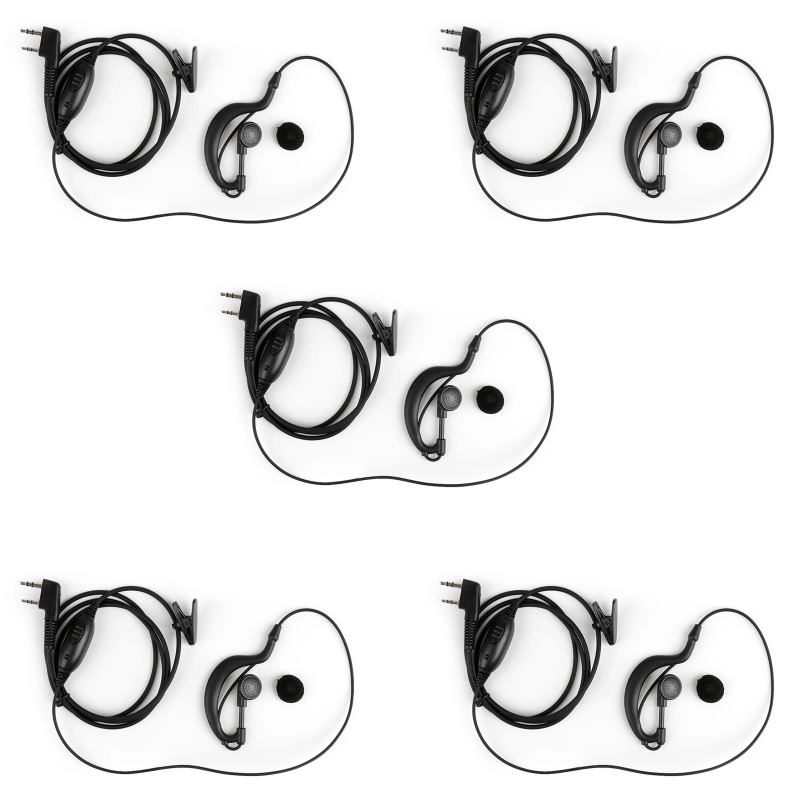 Auricular Artudatech Para Kenwood TK378 TK378G TK3107 THD7 THD7A con 2 pines en forma de G-0