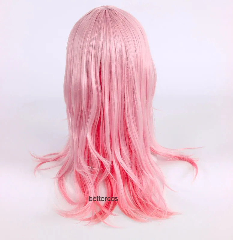 Парик для косплея Super Sonico Supersonico длиной 60 см розовый термостойкий синтетический