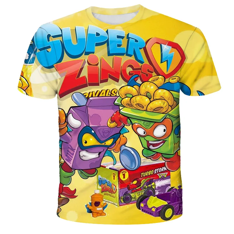 

Summer 2021 Boys Tshirts Super Zings Serie T-Shirt Baby Boy Tops Toddler Kids Girls Top T Shirt Super zings Children Clothes