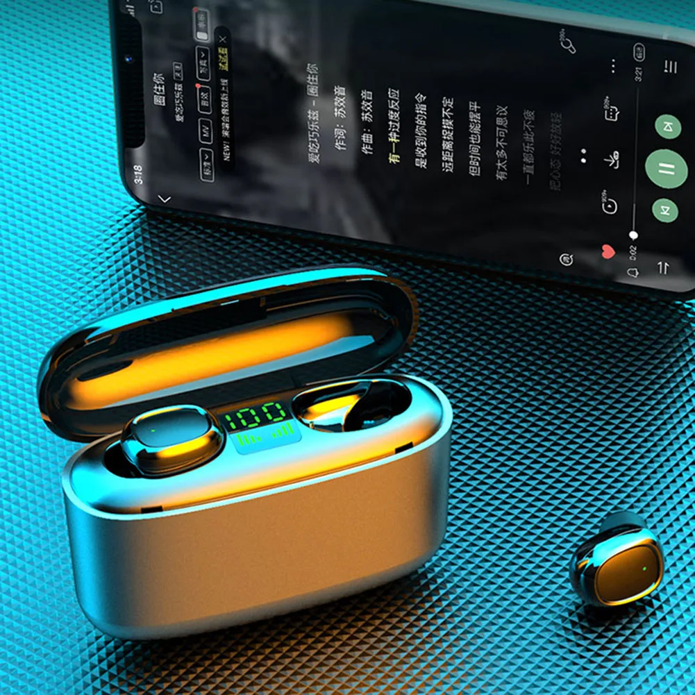 

Bluetooth Earbuds In-Ear Wireless Earphone with Noise-Cancelling Mic IPX7 Waterproof 12H Music Time with Charging Case