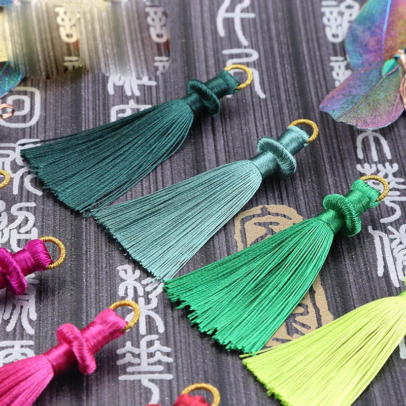 Кисточка шелковая 8 см 10 шт. не складывающаяся аксессуары для бижутерии рукоделия