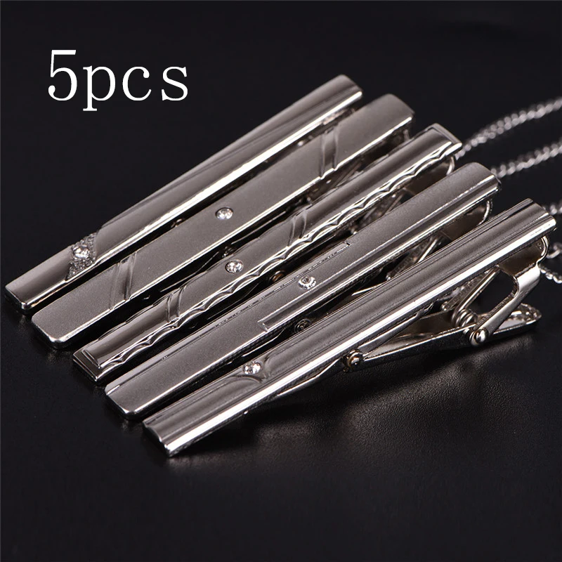 5 шт. зажим модный стиль галстук для мужчин металлическая простая застежка бара