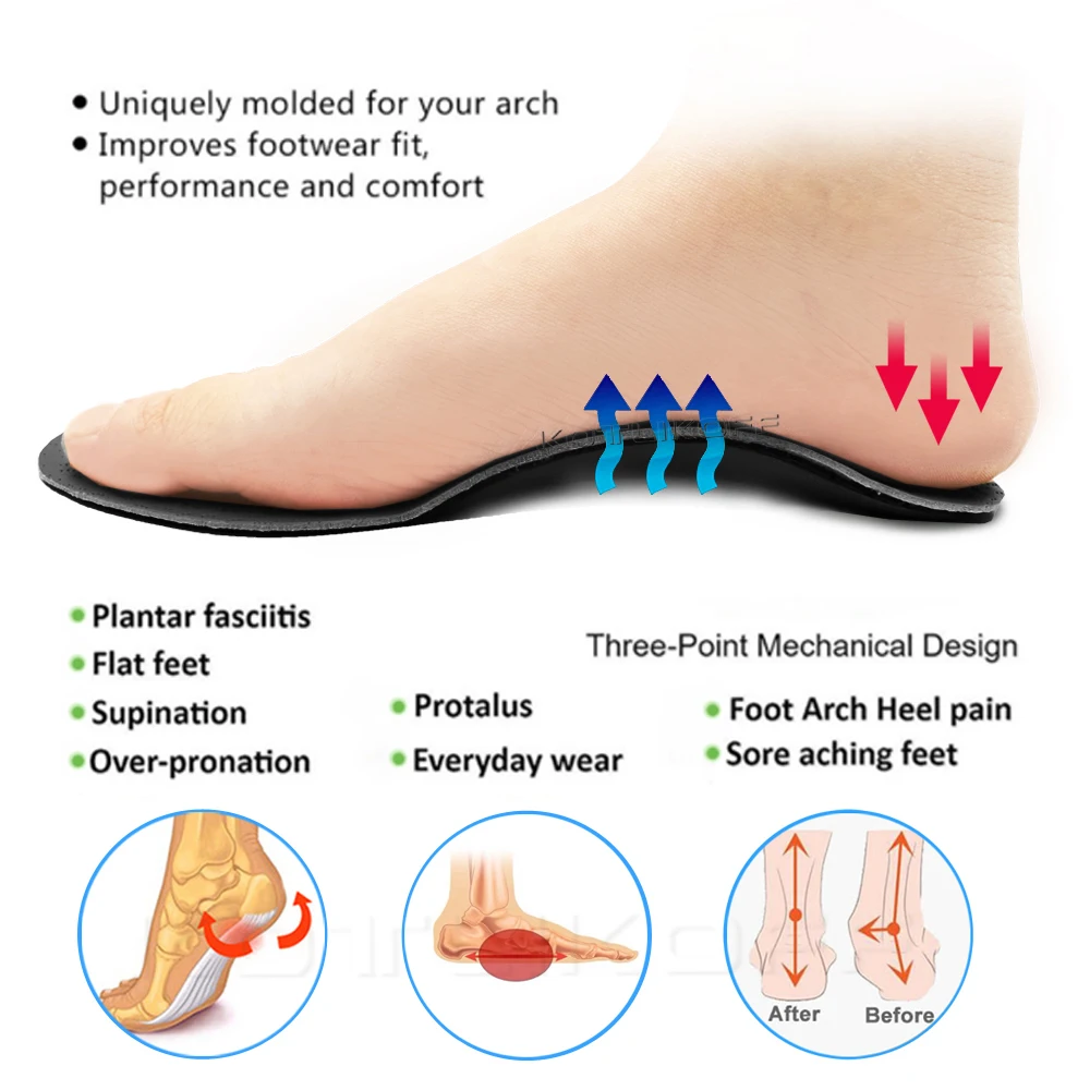 Leather Orthotics Insole For Shoes Sole Flat Foot Arch Support Varus Valgus O/X Leg Orthopedic Full/Half Shoe Pads Unisex