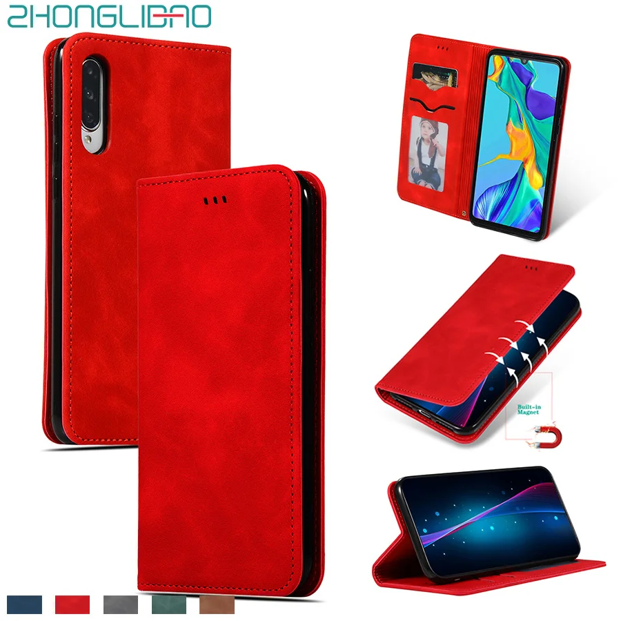 Магнитный флип чехол для Huawei P30 Honor 20 8x Nova 5 5i Pro Mate P20 Lite P Smart Z 2019 роскошный кожаный