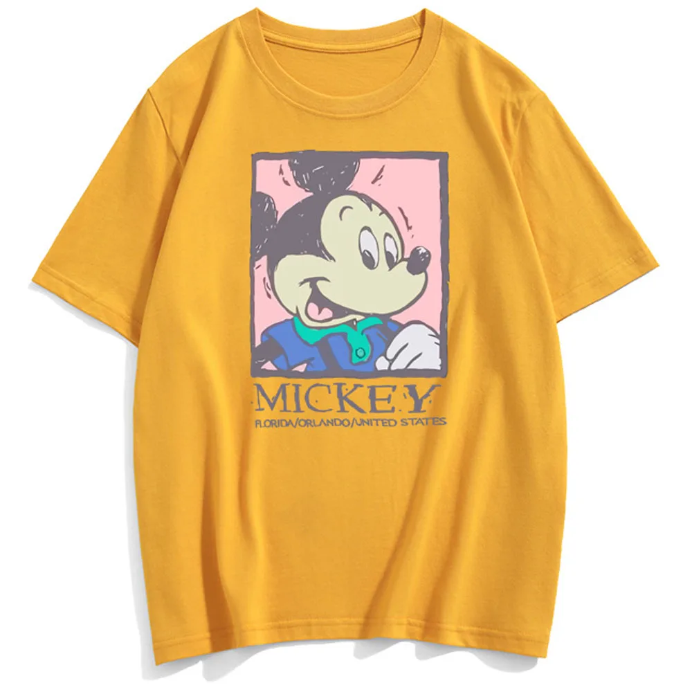 Повседневный пуловер с круглым вырезом и мультяшным принтом Микки