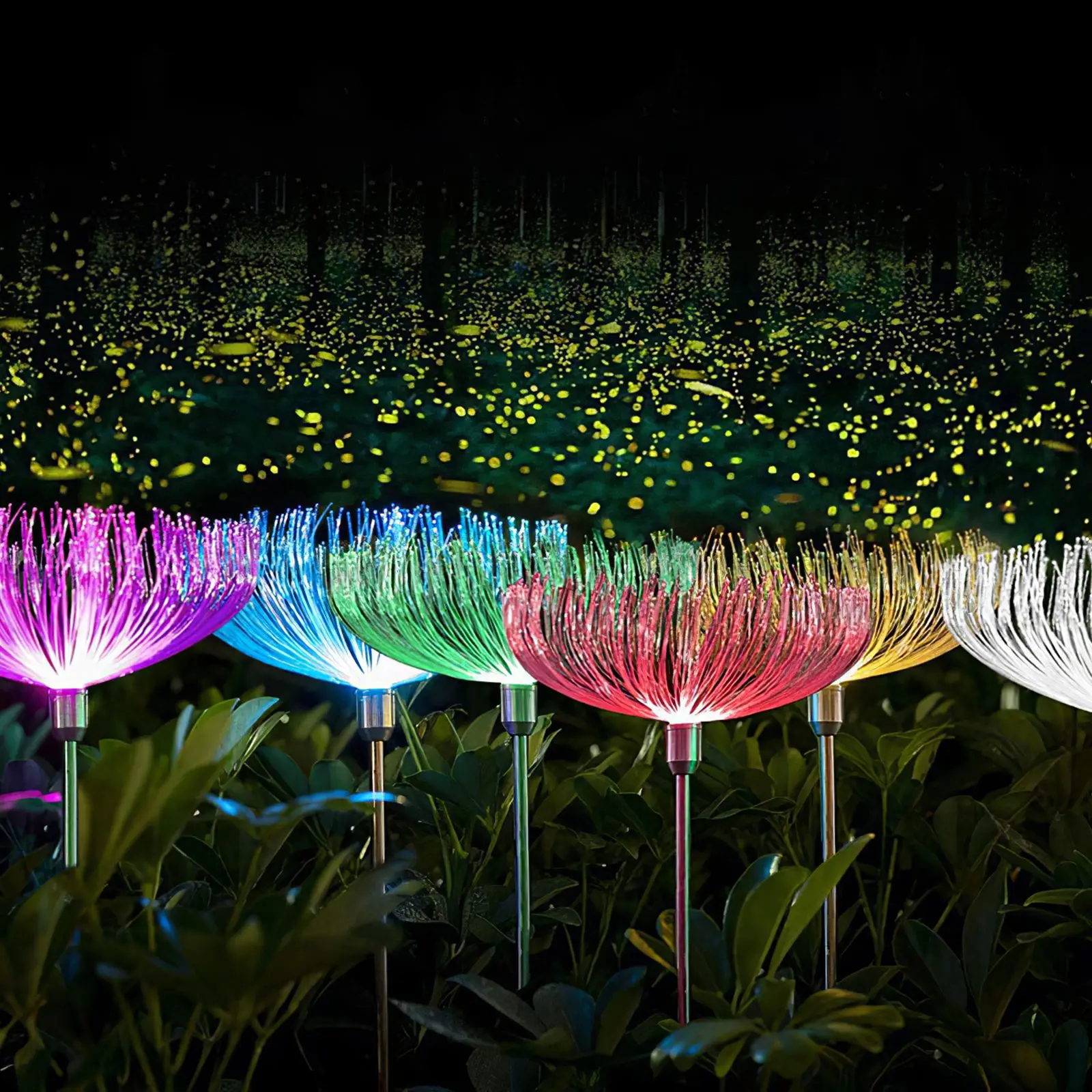 Уличная Светодиодная лампа RGB на солнечной батарее водонепроницаемый