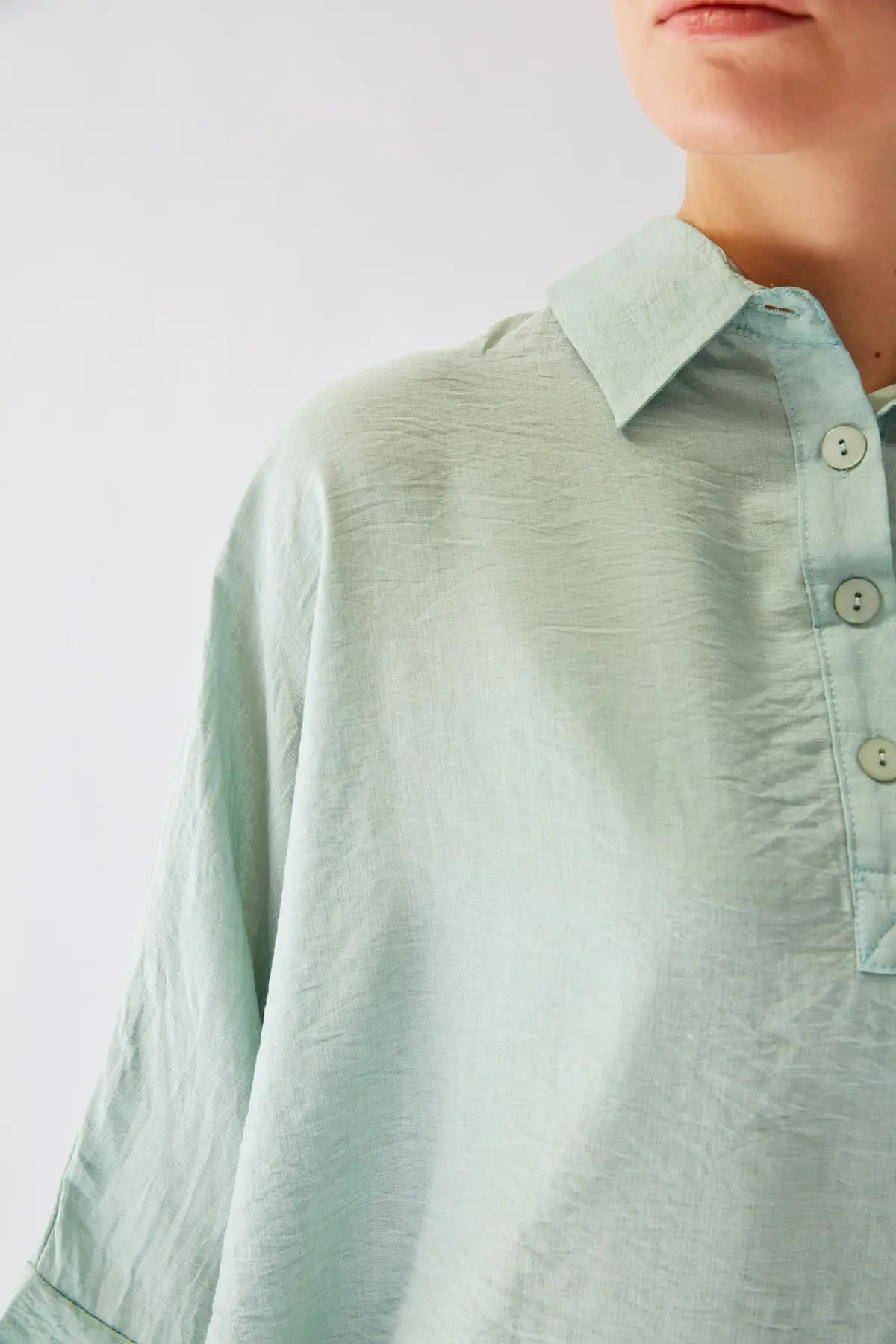 

Green Oversize Shirt tunic Sub-Ball Team Women Muslim Suit