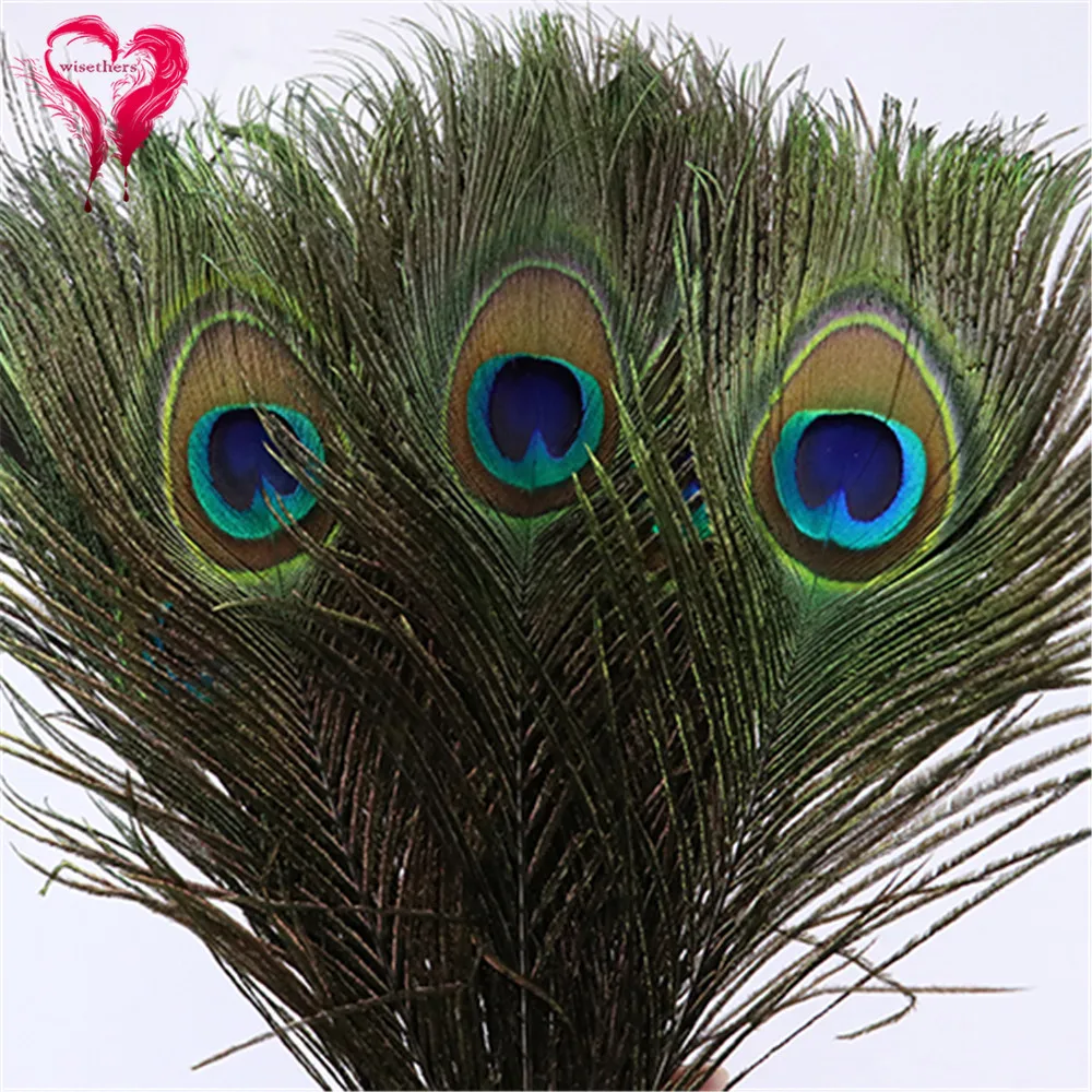 Натуральные декоративные перья Павлиньего хвоста длина 25 30 см 20 шт./лот для