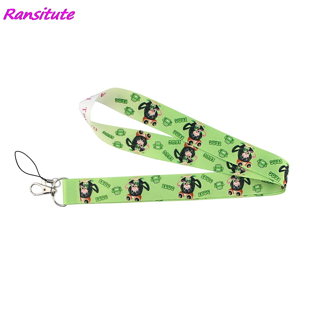 Ransitute R1649 аниме зеленая лягушка для девочек мой герой школьная шнурки кредитных