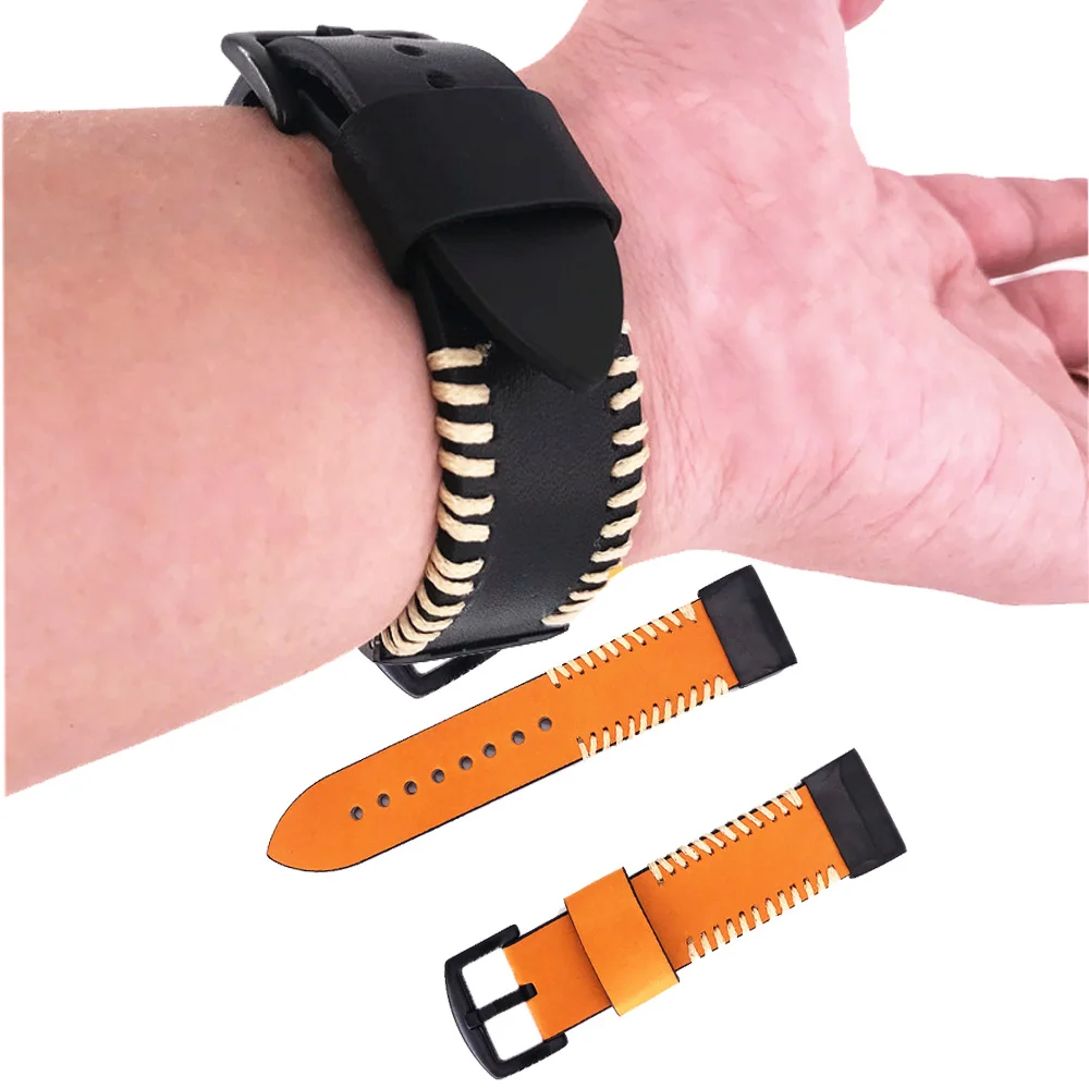 

Для Garmin Fenix 3 Fenix 5x Fenix 6 Garmin Watch 26 мм 22 мм быстросъемный кожаный ремешок для часов Fenix 6X Fenix 5 Plus