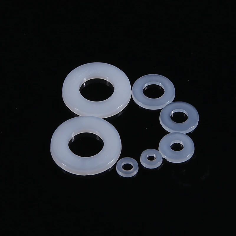 250 шт. Белая нейлоновая плоская шайба прокладка изолированная комплект колец для