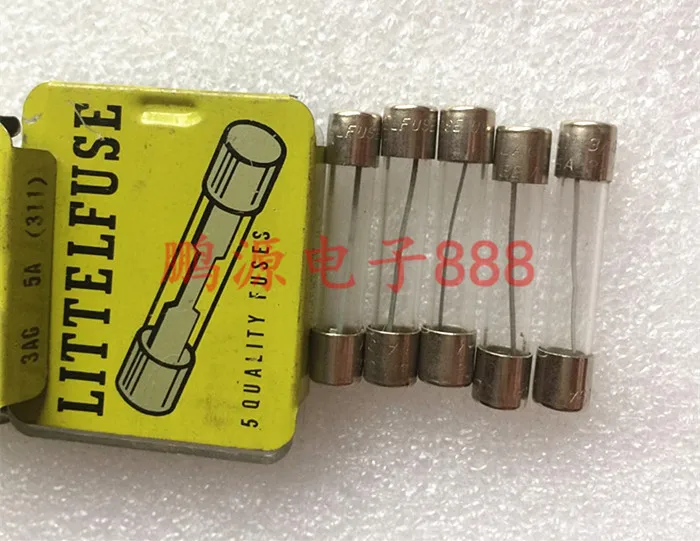 

Glass fuse 6*30 6*32 3AG 5A 32V brand new original slow melting 5A 5PCS -1lot