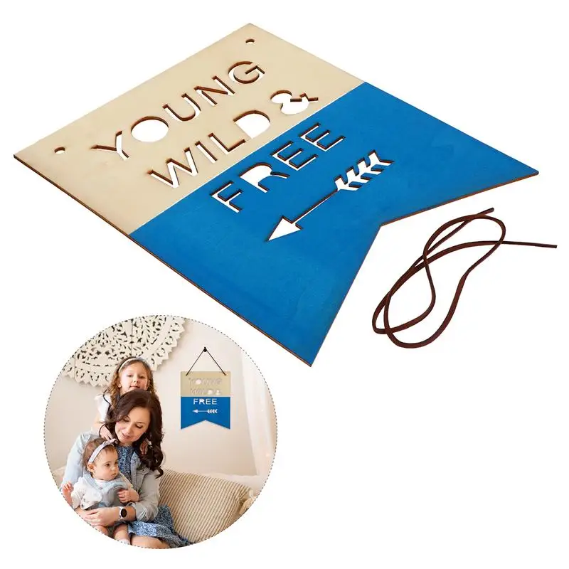 

Wall Door Sign Wood Hanging Pendant Room Decor Decorative Plaque Photo Prop