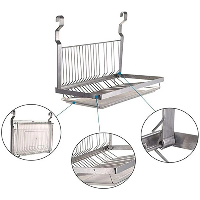 Сушилка для посуды складное блюдо сушилка с поддон подвешивания фильтрующая