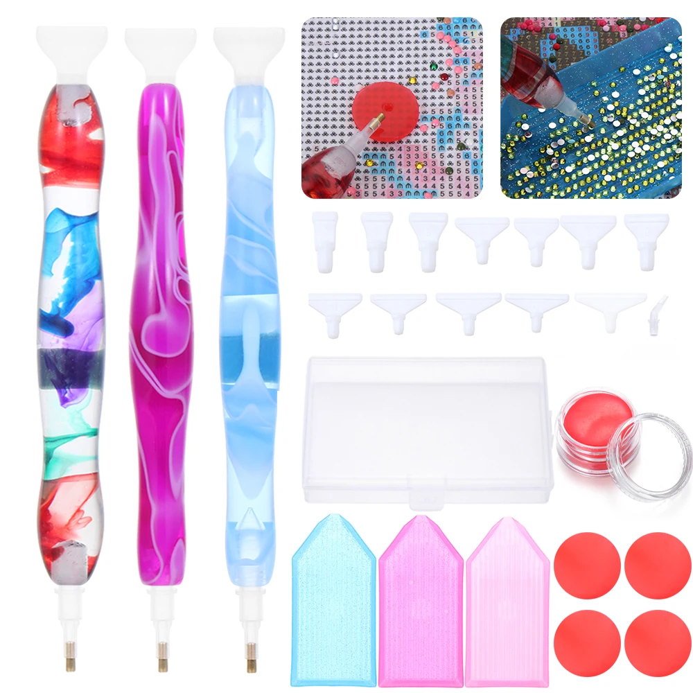 Ручка для рисования стразами 5D из смолы 1 набор точечные каучуковые ручки вышивки