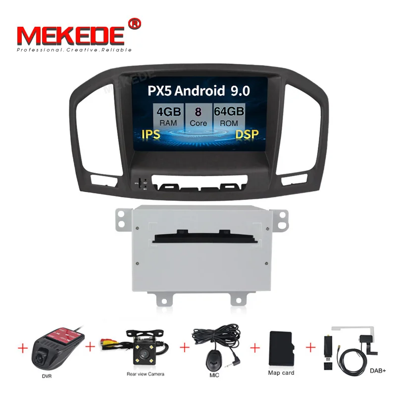 " Android 9,0 Автомобильный gps стерео для Opel Vauxhall Insignia 2009 2010 2011 2012 Авто DVD НАВИГАЦИЯ радио WiFi Аудио Видео система - Цвет: 64G CAMERA DVR DAB